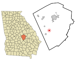Laurens County Georgia Incorporated and Unincorporated areas Rentz Highlighted